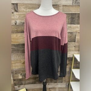 Smartwool Colorblock Pink Sweater Merino Wool